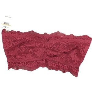 Free People Intimately FP Adella Lace‎ Bandeau Bra Top Rose